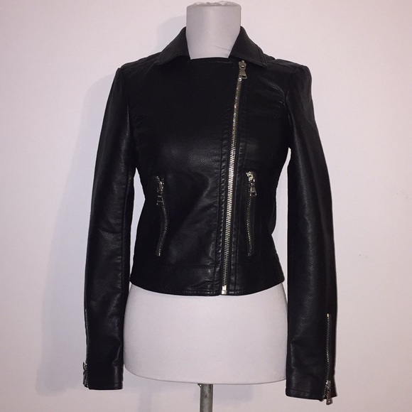 Express Jackets & Blazers - Express Leather Double Peplum Jacket sz Small